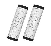 Manija de equipaje blanca con estampado de matemáticas para veliz, fundas de asa de equipaje suaves, identificadores de etiquetas de equipaje para maletas, accesorios de equipaje de viaje esenciales