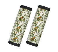 Manija de equipaje con estampado de dinosaurios verde bosque, para veliz, asa de equipaje de viaje suave, identificadores para maletas