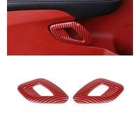 Manija De Interiores Panel para Dodge para Challenger 2015 2016 2017 2018 2019 2 Uds. Cubierta De Manija De Puerta Interior De Coche De Fibra De Carbono Embellecedora