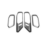 Manija De Interiores Panel para Ford para Bronco 2021 2022 4 Uds Manija De Puerta Interior De Fibra De Carbono Cubierta De Panel De Cuenco Embellecedor