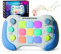 Manija de juguetes antiestrés de empuje rápido, juegos de prensa rápida intermitentes mejorados Pro para niños, juego de ansiedad con luz de empuje, juguete educativo de consola de mano para niños,