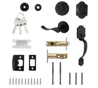 Manija de la puerta de entrada y cerradura de doble mordaza,Juego antirrobo con doble mapa para puerta de entrada - Casa Jardín para Patio Patio Exterior,Entrada Patio Exterior Patio