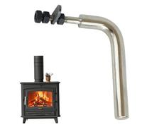 Manija de la puerta de la estufa de madera, manijas de la puerta de la chimenea, mango de chimenea de reemplazo liso y resistente en forma de L para el hogar, el hotel, metal