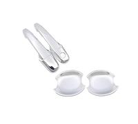 manija de la puerta del coche Embellecedor de manija puerta cromado para Ford para Mustang para Shelby GT GT500 2005-2014(Handle Bowl 2 Door)