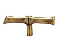 Manija de latón macizo vintage para gabinete, perilla con acabado de bronce francés, tirador de cajón de diseño de juntas de madera para armario, cocina, gabinete de TV y actualización de muebles (A)