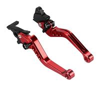 Manija de Palanca de Freno, 1 Par de Palanca de Freno de Embrague de Motocicleta de Aleación de Aluminio CNC Manija de Palanca de Freno de Motocicleta Universal Accesorios de Motocicleta(rojo)