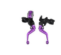 Manija de Palanca de Freno para Kawasaki Motocicleta, Freno De Disco Delantero, Embrague, Bomba Superior, Cilindro Maestro, Manillar Hidráulico De 22mm Embrague de Freno Palanca(Purple)