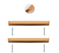 Manija De Puerta 2 Piezas Pomos Y Tiradores De Puertas De Madera Maciza Tirador De Puerta De Armario Armario Cajonera Tirador De Madera,Haya 64mm