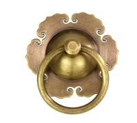 Manija de puerta antigua china latón macizo, anillo tracción redondo cobre puro for puertas y ventanas celosía en habitaciones casas huéspedes(6cm)