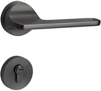 Manija de puerta con cerradura, juego de manijas con cerrojo de un solo cilindro y palanca de entrada con llave, reversible, compatible con puertas