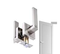 Manija de puerta con - Sturdy cerradura de botón resistente, multiuso, de aluminio para interior, cerradura integrada, seguridad en el hogar | Multiusos al aire libre Utilidad portátil cómoda