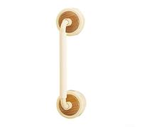Manija de puerta con ventosa doble para puertas de vidrio, puertas correderas de baño, refrigeradores, gabinetes, contacto de goma suave (amarillo madera)