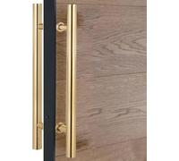 Manija de Puerta corrediza de Granero de Doble Cara, Moderna Barra para Puerta Interior y Exterior, manijas de Madera con herraje de instalación, manija de Empuje y trac