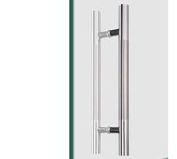 Manija de Puerta corrediza de Vidrio/Madera, manija de Puerta de Entrada Moderna de Acero Inoxidable con Barra Redonda de Doble Cara para I