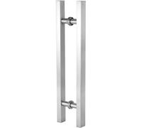 Manija de Puerta de Acero Inoxidable para Granero, Barra de Empuje de Doble Cara en Forma de H para Puerta de Villa, manijas de Repuesto para Puertas de Ducha, con Kit de