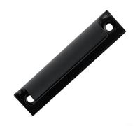 Manija de puerta de aluminio sólido diseñada para puertas abatibles, armarios y balcón con revestimiento negro de larga duración que no se decolora para un uso doméstico fiable (negro)