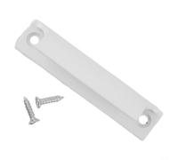 Manija de puerta de aluminio sólido diseñada para puertas abatibles, armarios y balcón con revestimiento negro de larga duración que no se decolora para un uso doméstico fiable (blanco)