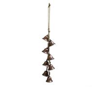 Manija de puerta de campanilla de viento para montaje en pared para entrada del hogar o uso en pared interior con construcción y sonido armonioso (rojo)