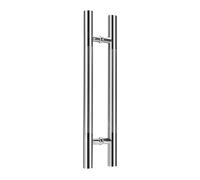 Manija De Puerta De Ducha,Tiradores De Puerta De Vidrio De Acero Inoxidable,Tirador De Puerta De Cobertizo De Vidrio De Doble Cara,Reemplazo De Piezas De Oficinas De Centros Comerciales De Baños(Hole