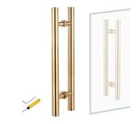 Manija de puerta de entrada de 60cm/80cm/100cm/120cm/150cm de largo, manija de puerta de vidrio de acero inoxidable, manija de puerta de granero en forma de H externa interna con accesorios ( Color :