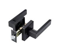 Manija de puerta de palanca de privacidad - Juego de pomos para puerta de baño | Tirador de puerta negro mate | Pomo de puerta interior | Moderno Dormitorio - Hardware - Juego de cerradura de