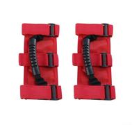 Manija de puerta de techo para Jeep para Wrangler para JL para JK para TJ para Gladiator ABS construido para soportar el uso diario y mantener la armonía interior del vehículo (rojo)