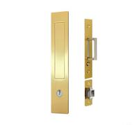 Manija de puerta del bolsillo de la primavera del empuje para la aleación | Aleación de zinc Cerradura de puerta deslizante Pestillo oculto para interior (Oro)