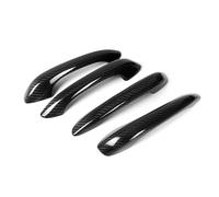 Manija de puerta exterior deslizante de repuesto para Porsche para Macan S GTS 95B Turbo 2014-2022 cubierta de manija de puerta exterior, calcomanía de fibra de carbono real
