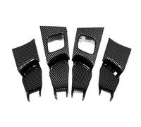Manija de puerta exterior Manilla Tirador Lateral Cubierta adhesiva para panel de puerta compatible con Honda compatible con Civic Sedan Hatchback EX LX EX-L Sport 2022-2024(Carbon fiber color)