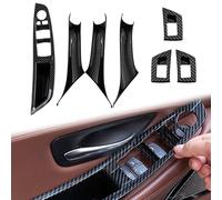 Manija de Puerta Interior Compatible con BMW Serie 5 F10 F11 2010-2016, Sin Desmontaje de Kit de Reemplazo de Regulador de Ventana con 520 523 525 528 530 535 - Líneas Grises