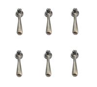 Manija De Puerta Tirador De Armario De Aleación De Zinc 6 Piezas, Tirador Colgante De Un Solo Agujero, Pomo De Cajón De Armario, Puerta De Armario, Gota De Agua, Verde Antiguo, 70 * 18mm