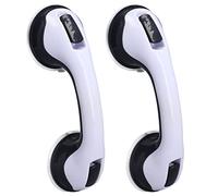 Manija de Soporte de Ducha, Estable Diseño Curvo Confiable Instalación sin Herramientas Barra de Agarre de Ducha para Cabecera para Inodoro