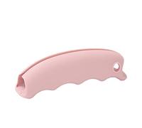 Manija de transporte multiusos de la bolsa de plástico de la manija del tenedor del bolso de compras del portador del bolso de ultramarinos del silicón (rosa)