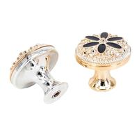 Manija de un solo orificio for gabinete, mesa de té, cajón, puerta, galvanoplastia, mango pequeño, dorado y plateado, doble hechizo(3)