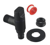 Manija de válvula, parada agua latón, ángulo apertura rápida con metal, grifo pared G1/2 y G3/4 for lavadora, fregadero cocina, lavabo baño, inodoro, calentador o S