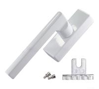 Manija de ventana de aluminio construida para uso de apertura interior y alineación de bloqueo de inclinación inversa en tipos de giro deslizante e inclinable estándar (blanco)