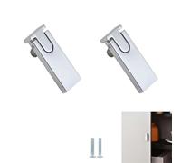 Manija Del Gabinete Pomo 2 Piezas De Oro De Un Solo Agujero Pequeño Mango Librería Puerta Paquete Plano Manija Oculta Armario Cajón Interior, Cromo Brillante