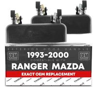 Manija exterior de puerta, delantera izquierda y derecha, compatible con Ford Ranger 1993-2000; Mazda B2300, B2500, B3000, B4000 1994-2000, Mazda B2300, B2500, B4000, negro texturizado, OEM
