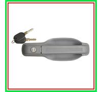 Manija exterior delantera izquierda gris con orificio de punta con juego de l...