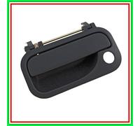 Manija exterior izquierda izquierda negra con orificio de punto para Opel Vec...