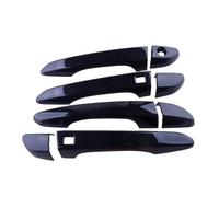 Manija Exterior Puerta Compatible Con Hyundai Para Tucson 2021 2020 2019 2018 2017 2016 Cubierta Manija Puerta Embellecedor Decoración Negro Textura Fibra Carbono