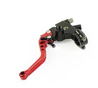Manija Frenos Motocicleta Línea de Cable de embrague de palanca izquierda Universal para motocicleta 22mm Universal para Kawasaki Motocicleta Freno Palanca Embrague(Red Shorter)