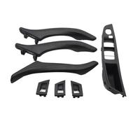 Manija Interior Coche Para 5 Series F10 F11 523i 525i 528i 530 Conductor Derecho RHD Conjunto Manija Puerta Cuero Interior Coche Juego 7 Piezas(Model B Black)