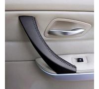 Manija Interior Puerta para BMW 3 Series E90 E91 325 330 318 2005-2012 Cosido Mano Micro Cuero Derecho/Izquierdo Manija Panel Puerta Cubierta Embellecedora Tirar Cubierta Interior (Color : Right Blac