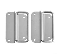 Manija invisible plegable de acero inoxidable para puertas de gabinete, cajones, cajas de madera, resistencia del anillo y aspecto limpio para múltiples tipos de muebles (L)