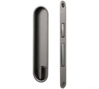 Manija Oculta Minimalista para Puerta Deslizante | Aleación de zinc, para resistencia desgaste, acabado pulido, empotrado, uso interior(Gray)