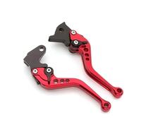 Manija Palanca Freno Palanca de embrague de freno de aluminio ajustable 3D para motocicleta Hyosung GT125 COMET Palanca Embrague Freno(Short red)