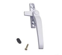 Manija para ventana con cerradura hecha de aleación de zinc con construcción resistente a la corrosión y cubierta decorativa con tornillo (blanco derecho)