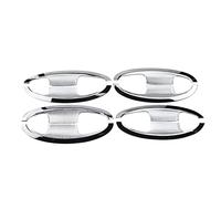 Manija Puerta Coche Para New Fiesta MK7 2009-2014 Carmilla ABS Chrome Car Styling Manija De La Puerta Cubierta Protección Tazón Pegatinas Ajuste(3)