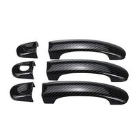 Manija Puerta Exterior Coche 4 Cubiertas de la manija de la puerta de DIVETY STYLE 1 ATRITORIO for TRANSPORTER DE VW for T5 2003 2004-2015 for T6 2015-up for Caddy Van 2004-2015(6pcs Carbon Fiber)